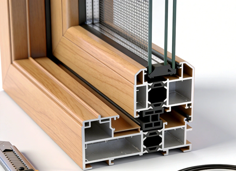 ABS leiho eta ate profila estrusio-makina